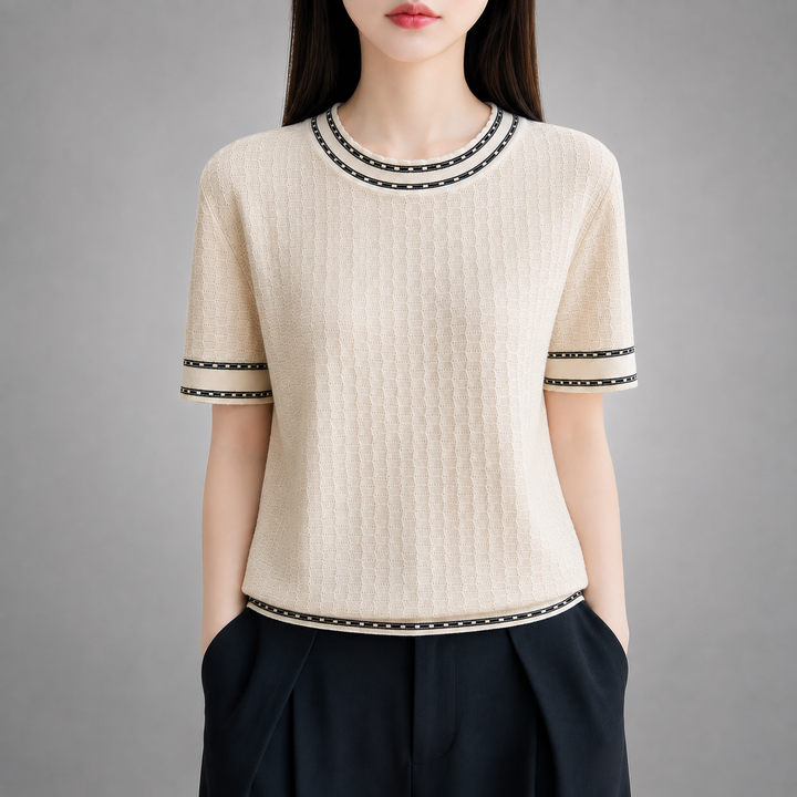 Elin | Textured Knit Top - Helen & Olivia Manhattan