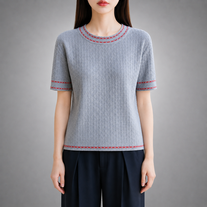 Elin | Textured Knit Top - Helen & Olivia Manhattan