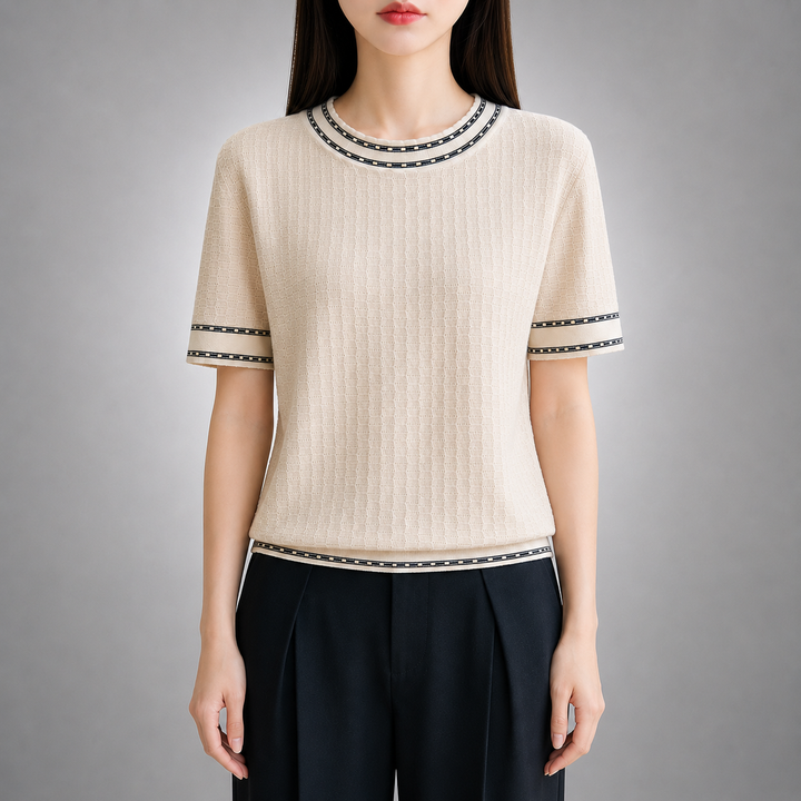 Elin | Textured Knit Top - Helen & Olivia Manhattan