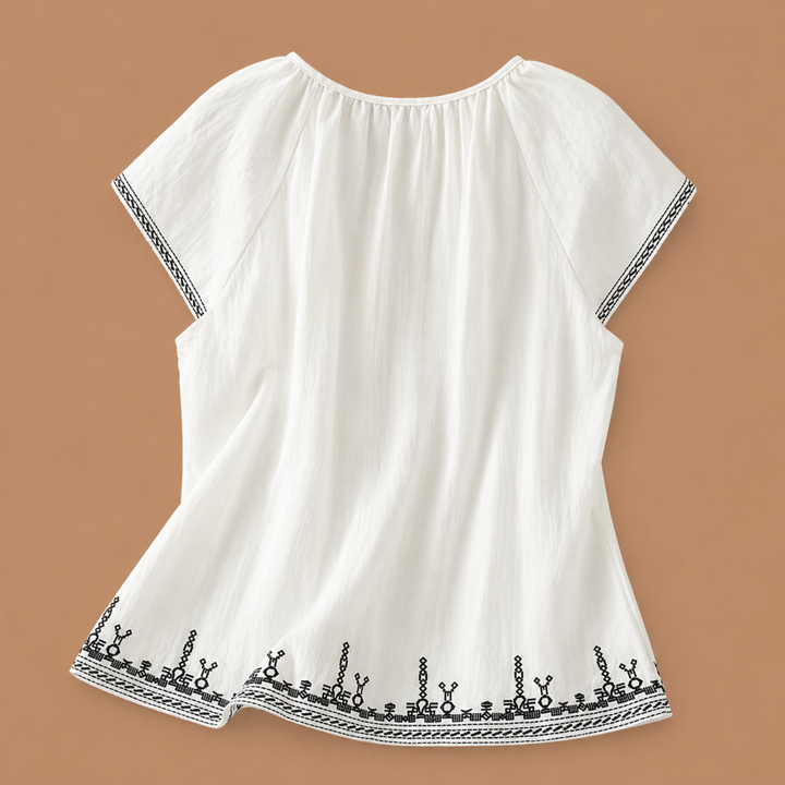 Sena | Cotton Linen Blouse - Helen & Olivia Manhattan