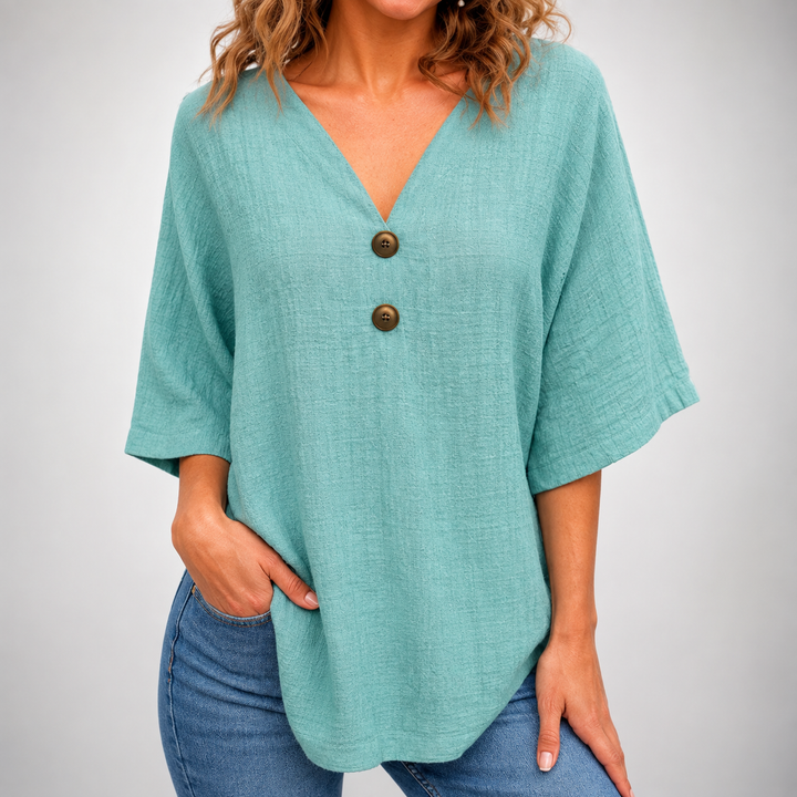 Juliette | Cotton Linen Top - Helen & Olivia Manhattan