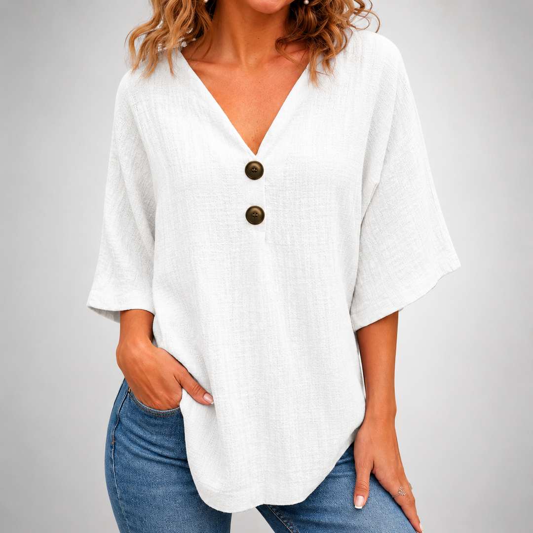Juliette | Cotton Linen Top - Helen & Olivia Manhattan