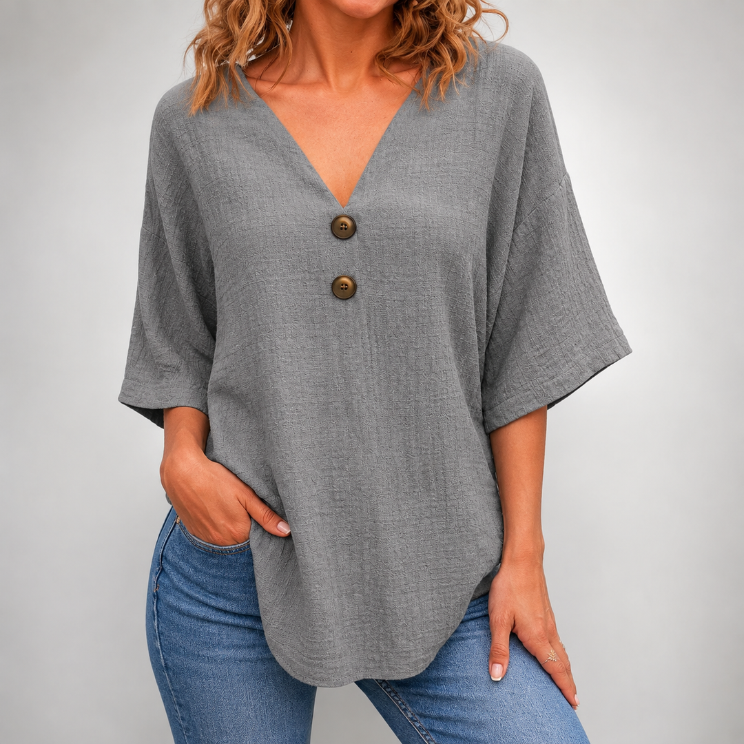 Juliette | Cotton Linen Top - Helen & Olivia Manhattan