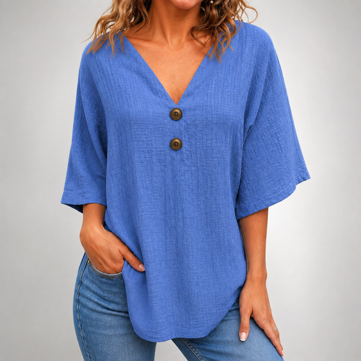 Juliette | Cotton Linen Top - Helen & Olivia Manhattan