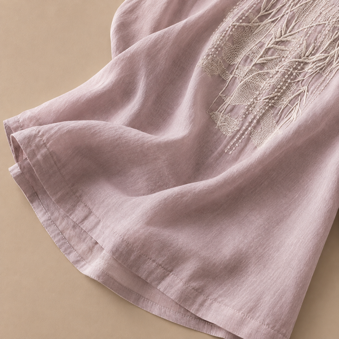 Liana | Cotton Linen Blouse - Helen & Olivia Manhattan