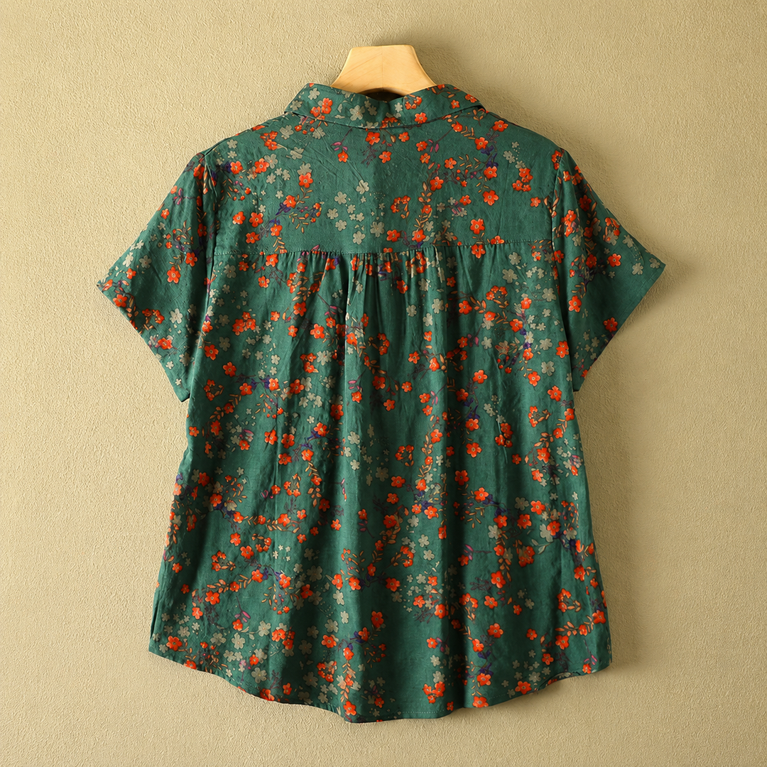 Colette | Cotton Linen Blouse - Helen & Olivia Manhattan