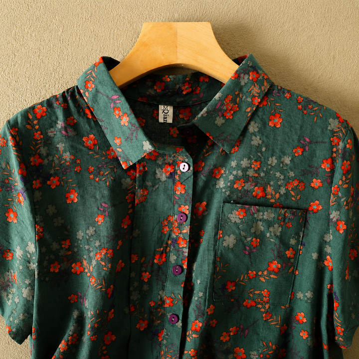 Colette | Cotton Linen Blouse - Helen & Olivia Manhattan