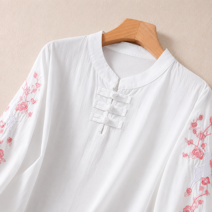 Estelle | Mandarin Blouse - Helen & Olivia Manhattan