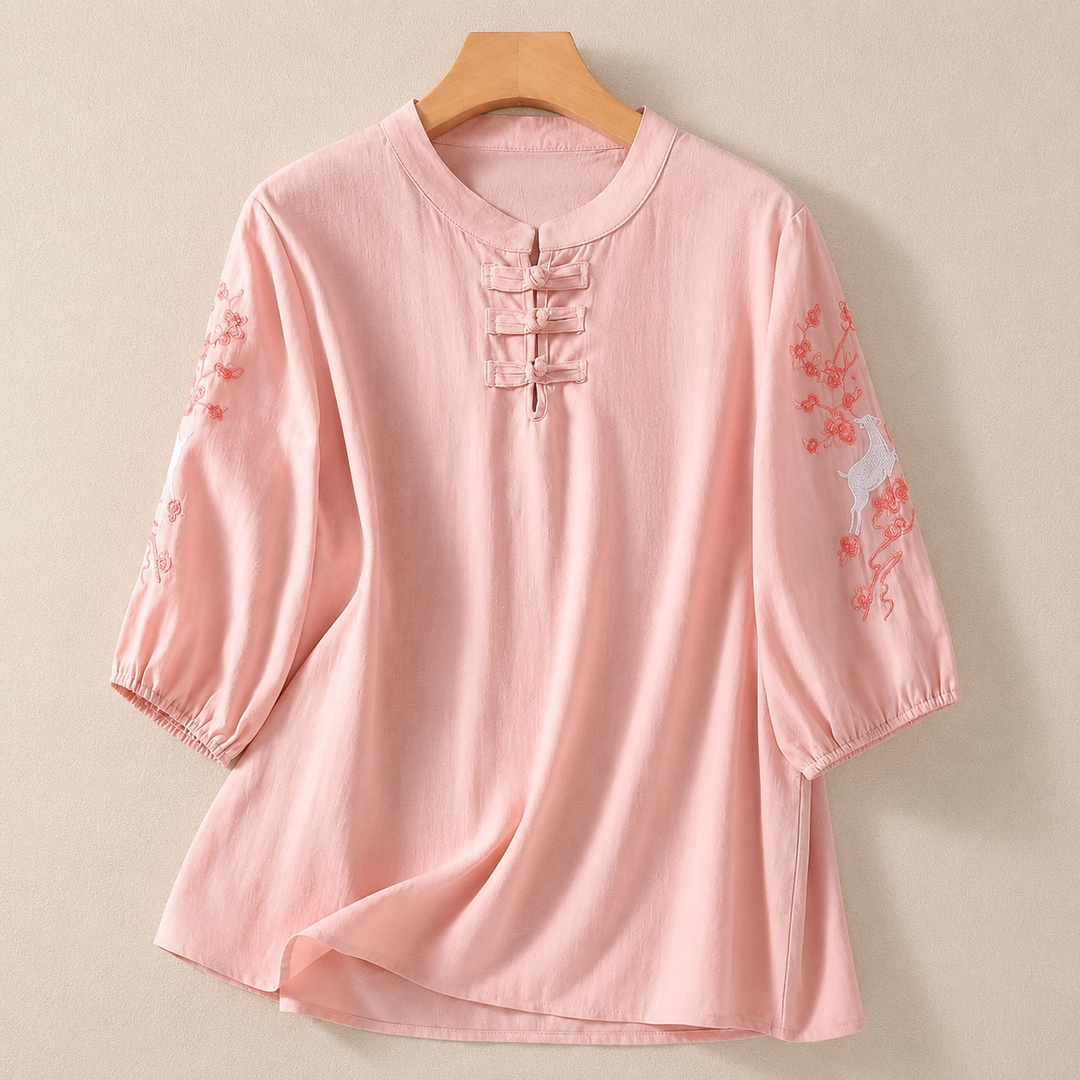Estelle | Mandarin Blouse - Helen & Olivia Manhattan