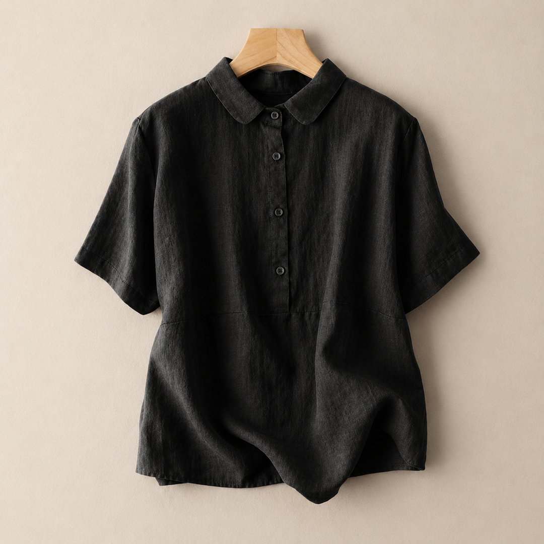 Elara | Cotton Linen Blouse - Helen & Olivia Manhattan