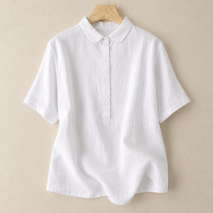 Elara | Cotton Linen Blouse - Helen & Olivia Manhattan
