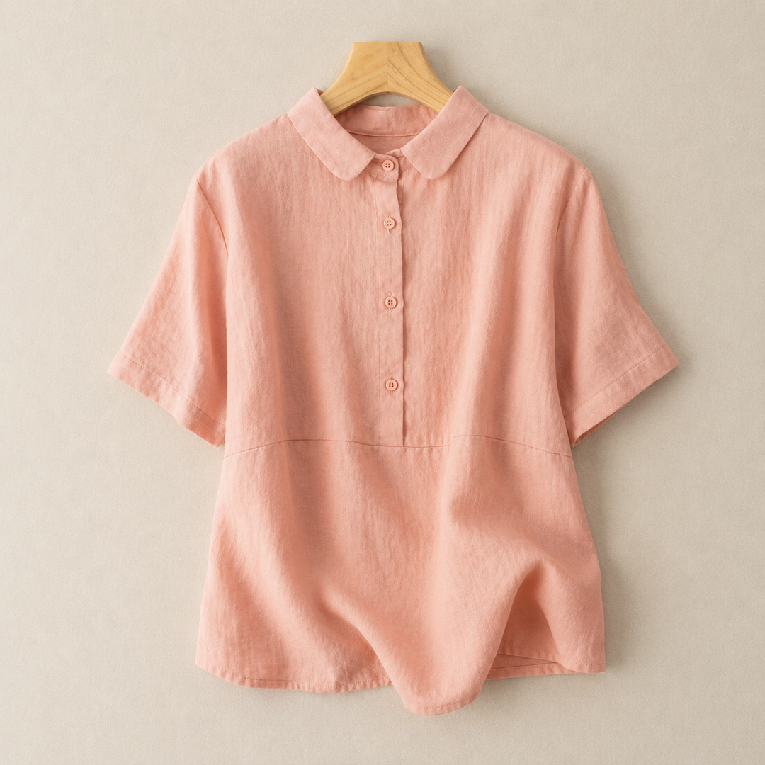 Elara | Cotton Linen Blouse - Helen & Olivia Manhattan