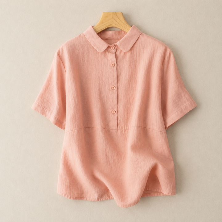 Elara | Cotton Linen Blouse - Helen & Olivia Manhattan