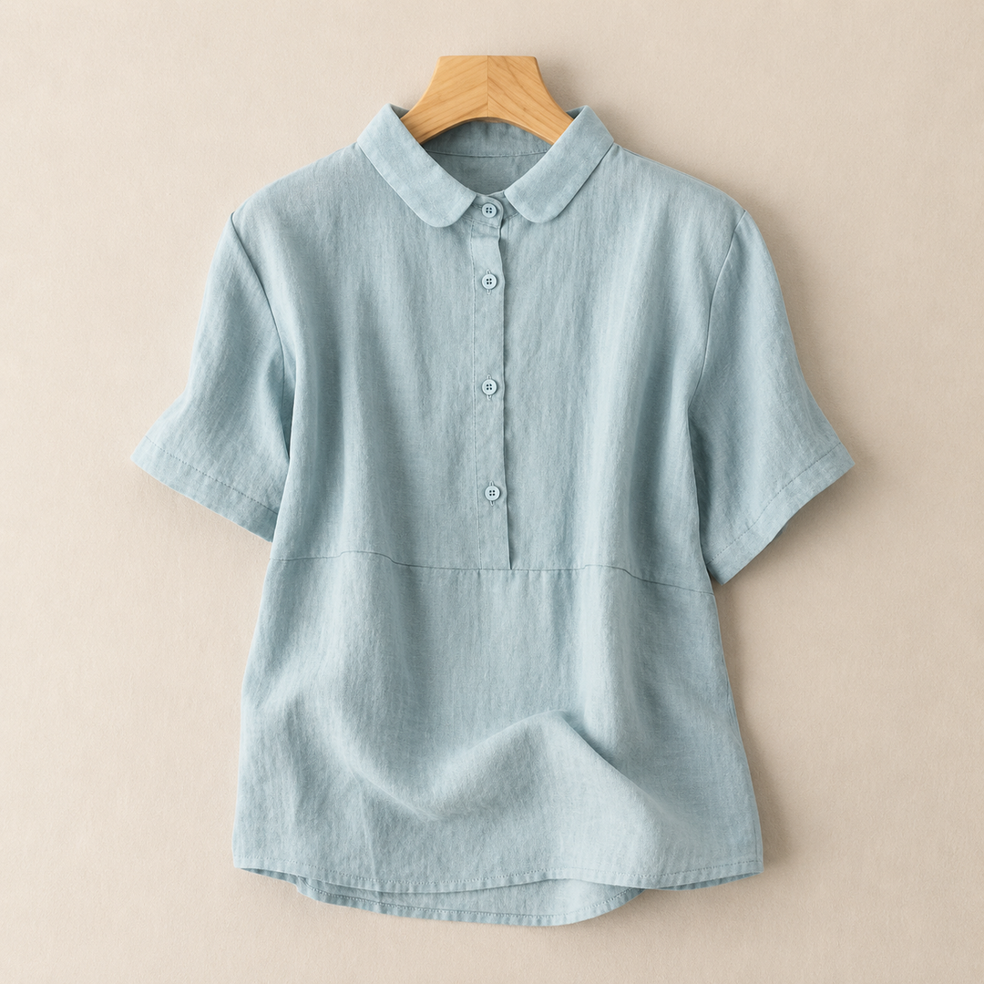 Elara | Cotton Linen Blouse - Helen & Olivia Manhattan