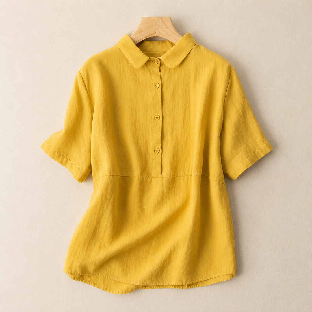 Elara | Cotton Linen Blouse - Helen & Olivia Manhattan