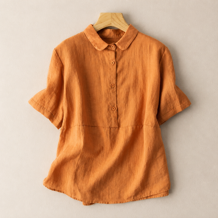 Elara | Cotton Linen Blouse - Helen & Olivia Manhattan