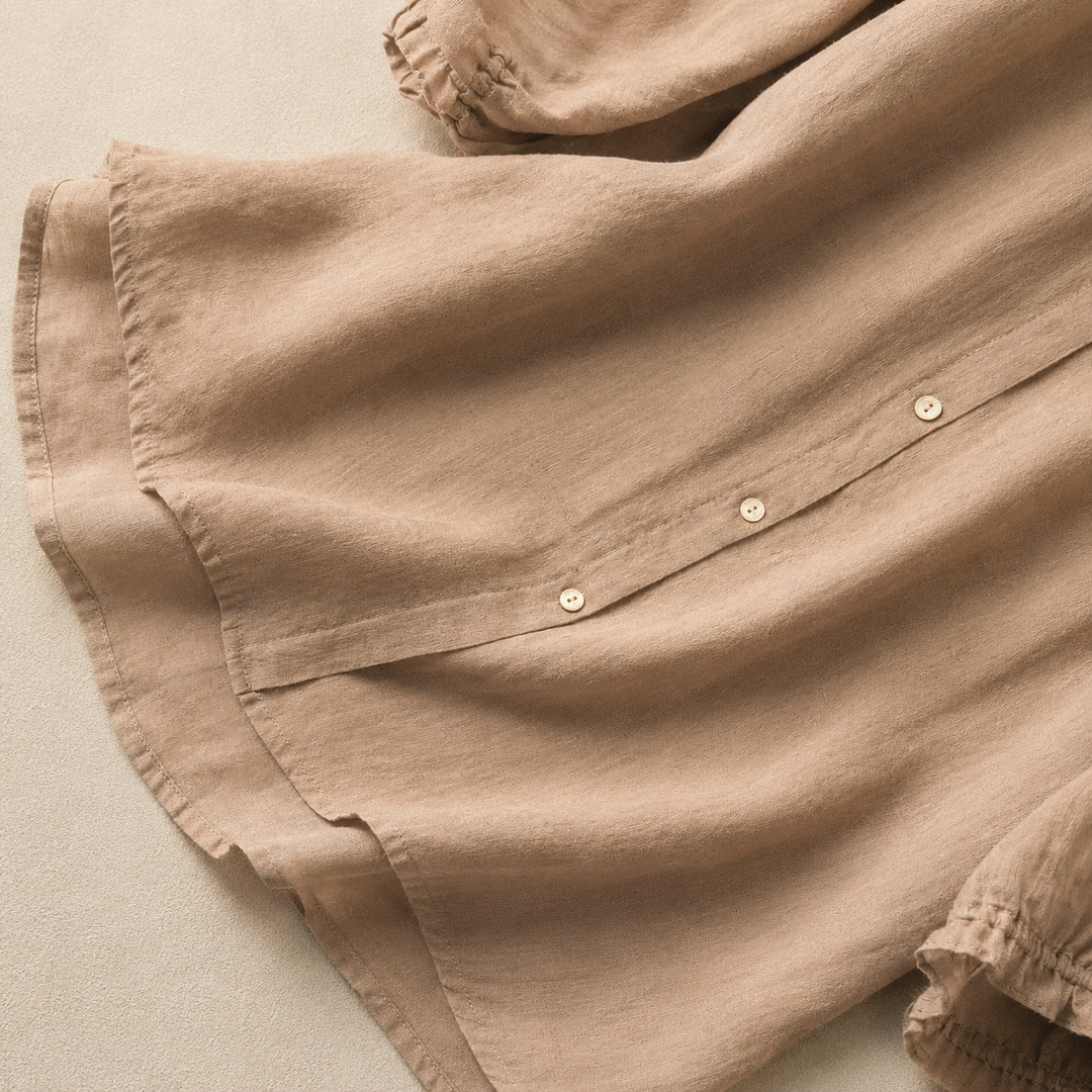 Evelina | Cotton Linen Blouse - Helen & Olivia Manhattan