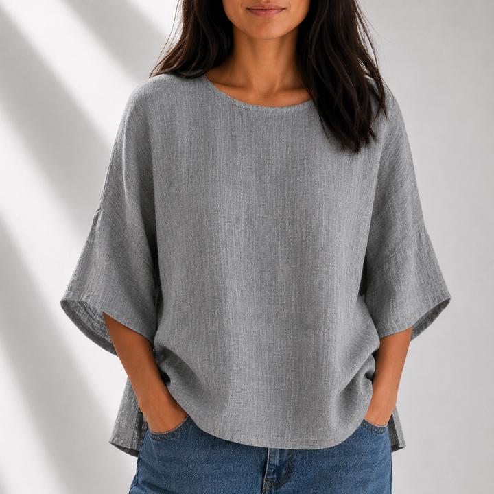 Emery | Cotton Linen Blouse - Helen & Olivia Manhattan