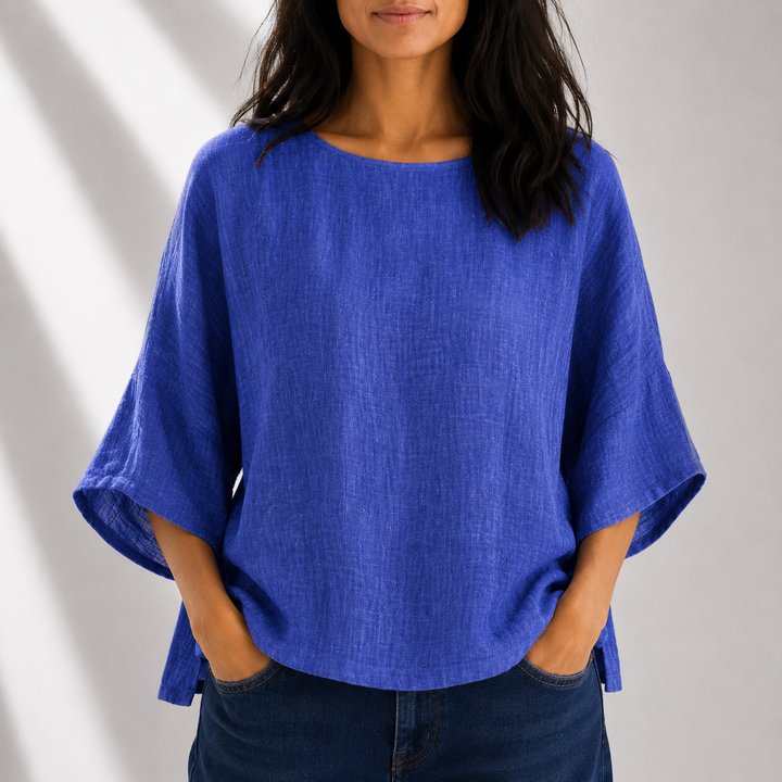 Emery | Cotton Linen Blouse - Helen & Olivia Manhattan