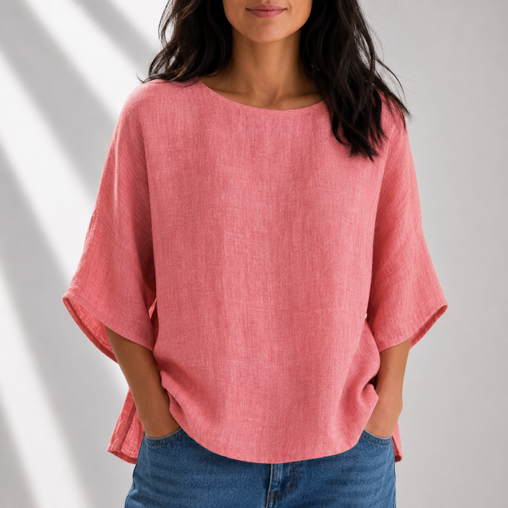 Emery | Cotton Linen Blouse - Helen & Olivia Manhattan
