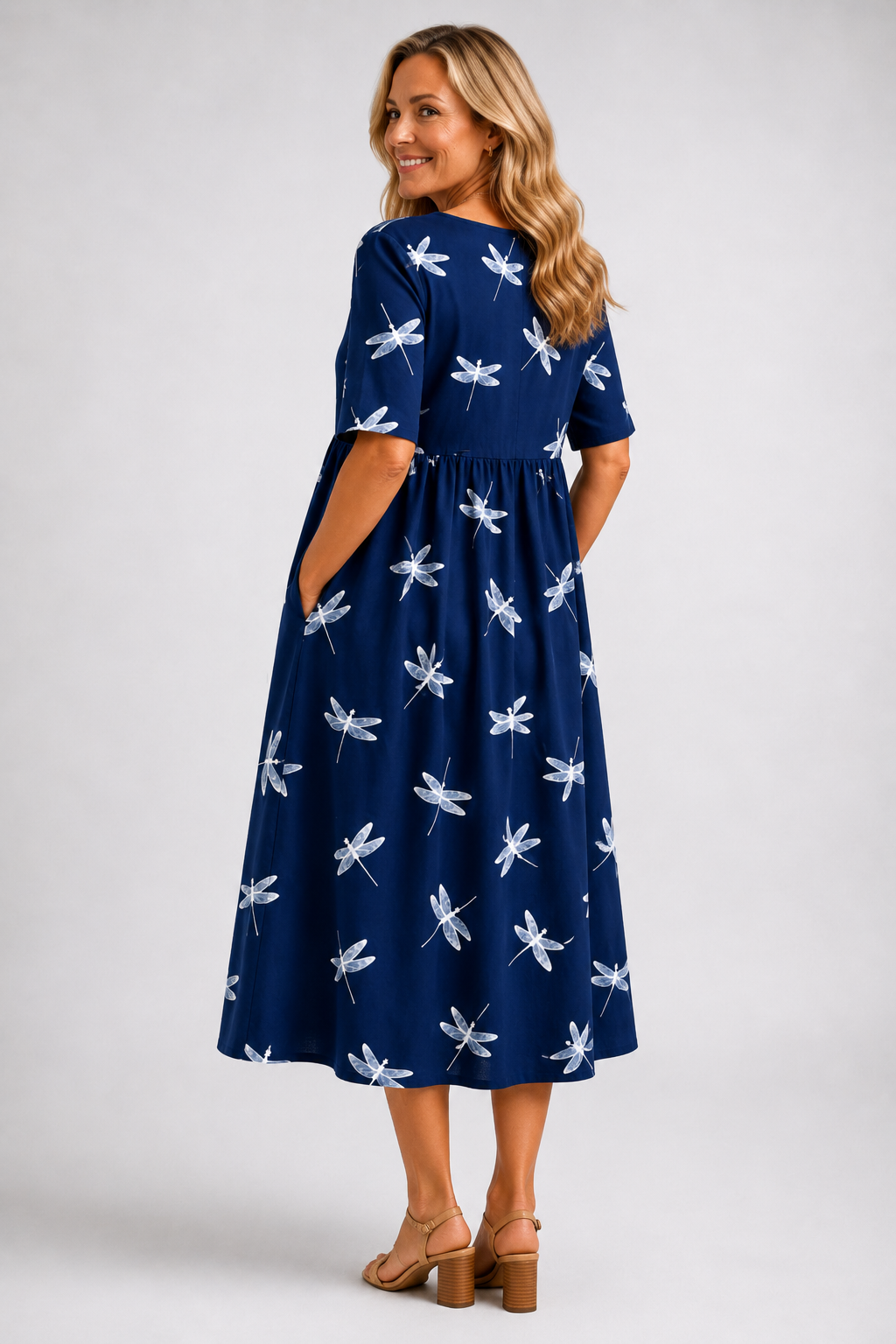Evelina | Quiet Dragonfly Midi Dress