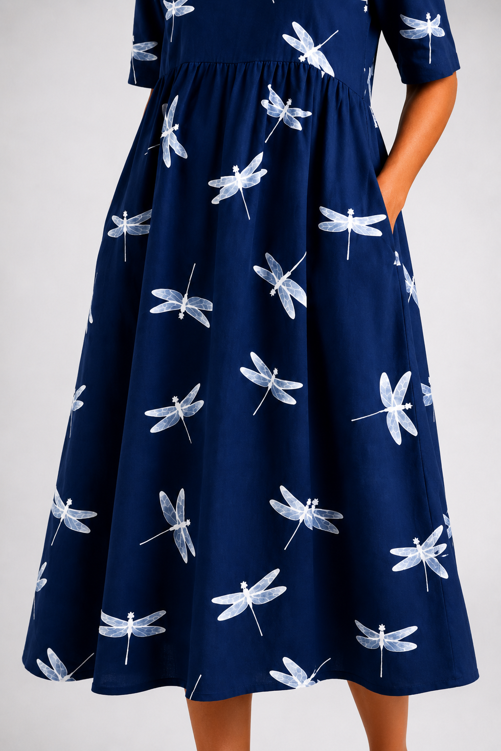 Evelina | Quiet Dragonfly Midi Dress