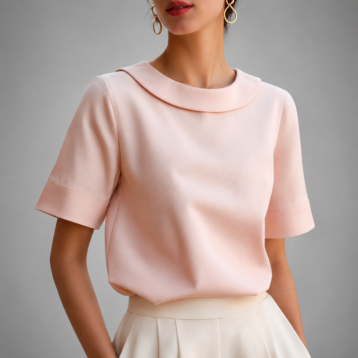 Camille | Round Neck Blouse - Helen & Olivia Manhattan