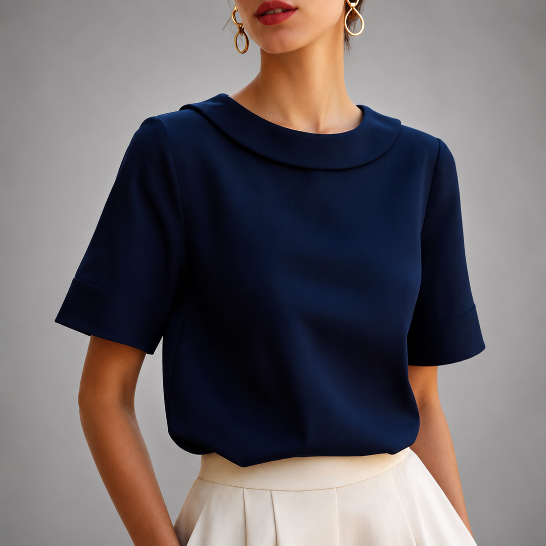 Camille | Round Neck Blouse - Helen & Olivia Manhattan