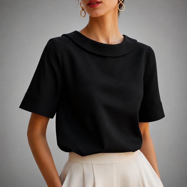 Camille | Round Neck Blouse - Helen & Olivia Manhattan