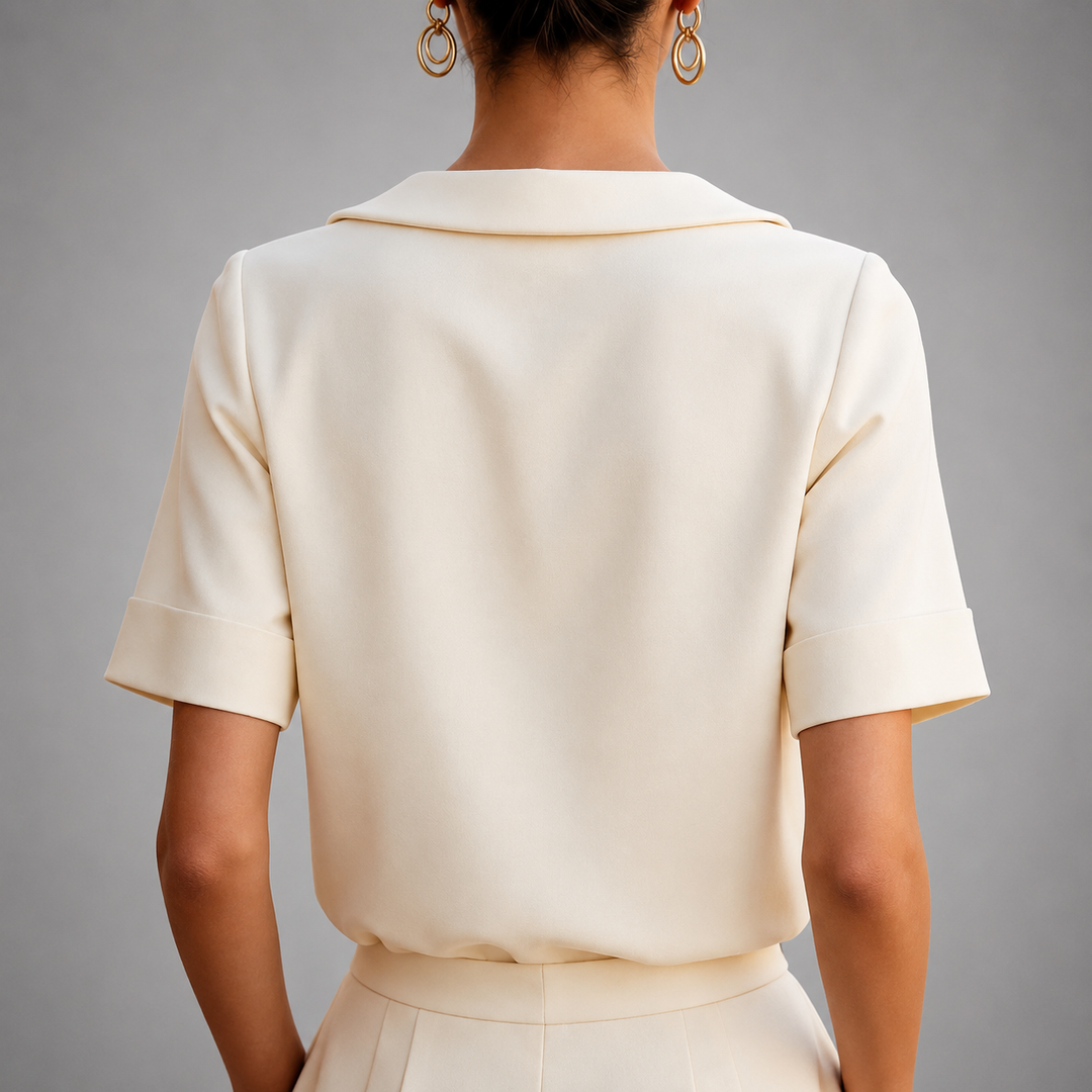 Camille | Round Neck Blouse - Helen & Olivia Manhattan