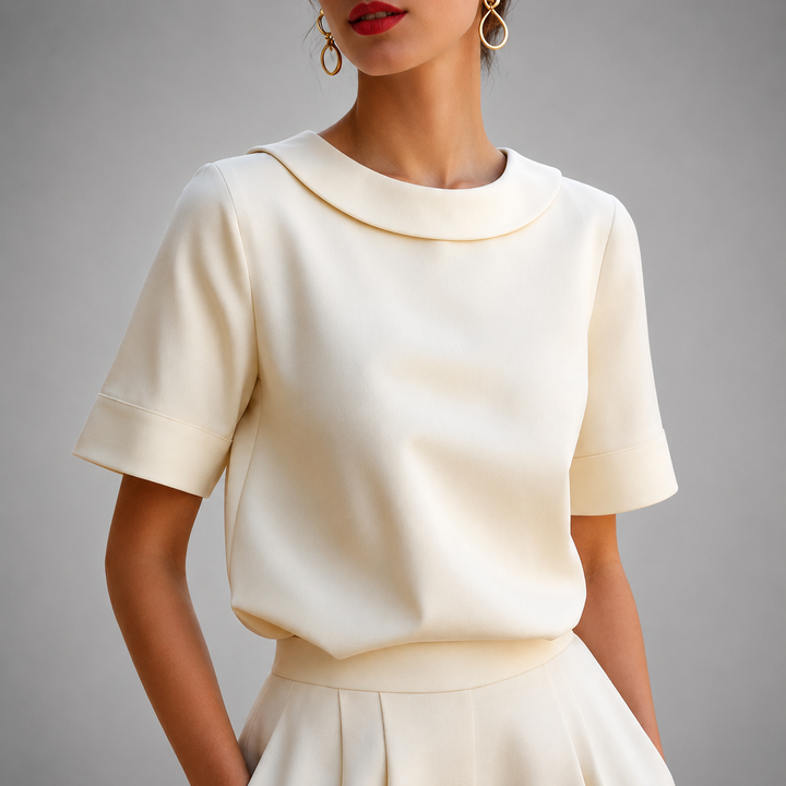Camille | Round Neck Blouse - Helen & Olivia Manhattan