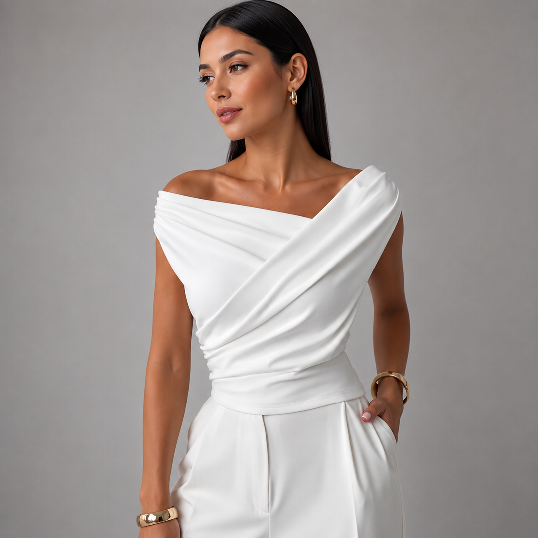 Elara | Draped Blouse - Helen & Olivia Manhattan