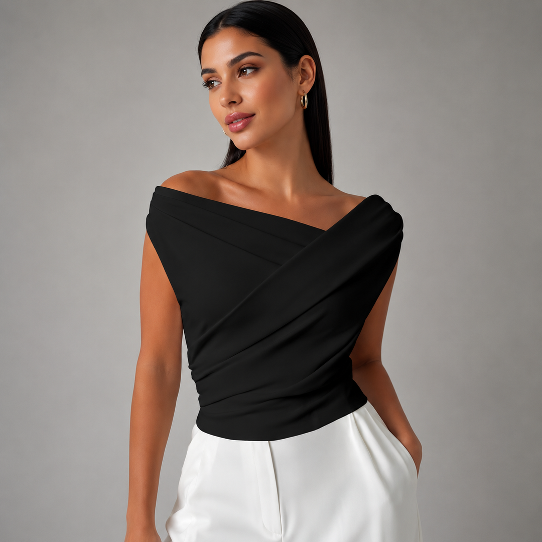Elara | Draped Blouse - Helen & Olivia Manhattan