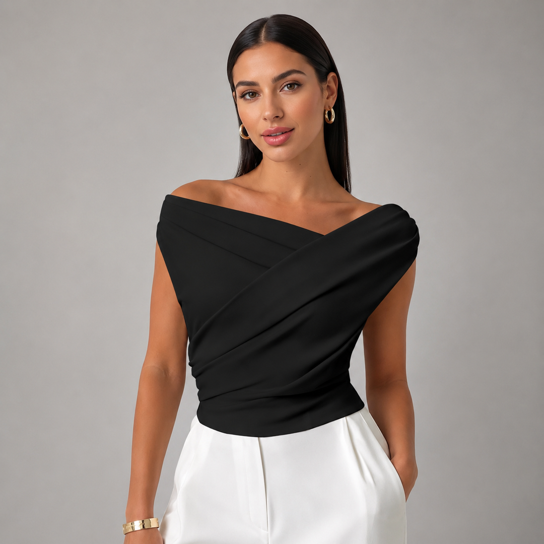 Elara | Draped Blouse - Helen & Olivia Manhattan