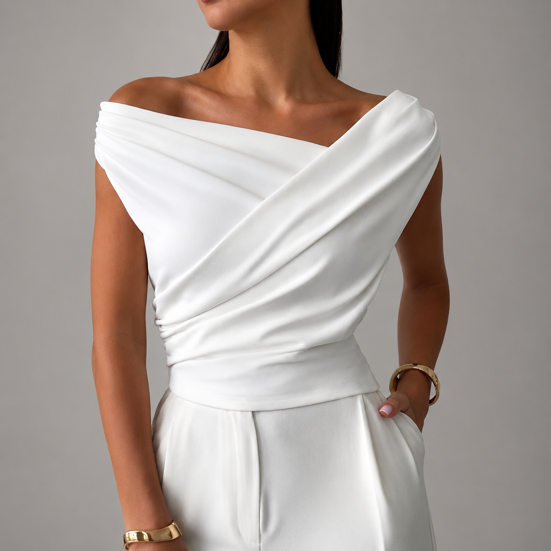 Elara | Draped Blouse - Helen & Olivia Manhattan
