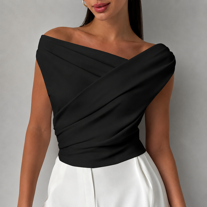 Elara | Draped Blouse - Helen & Olivia Manhattan