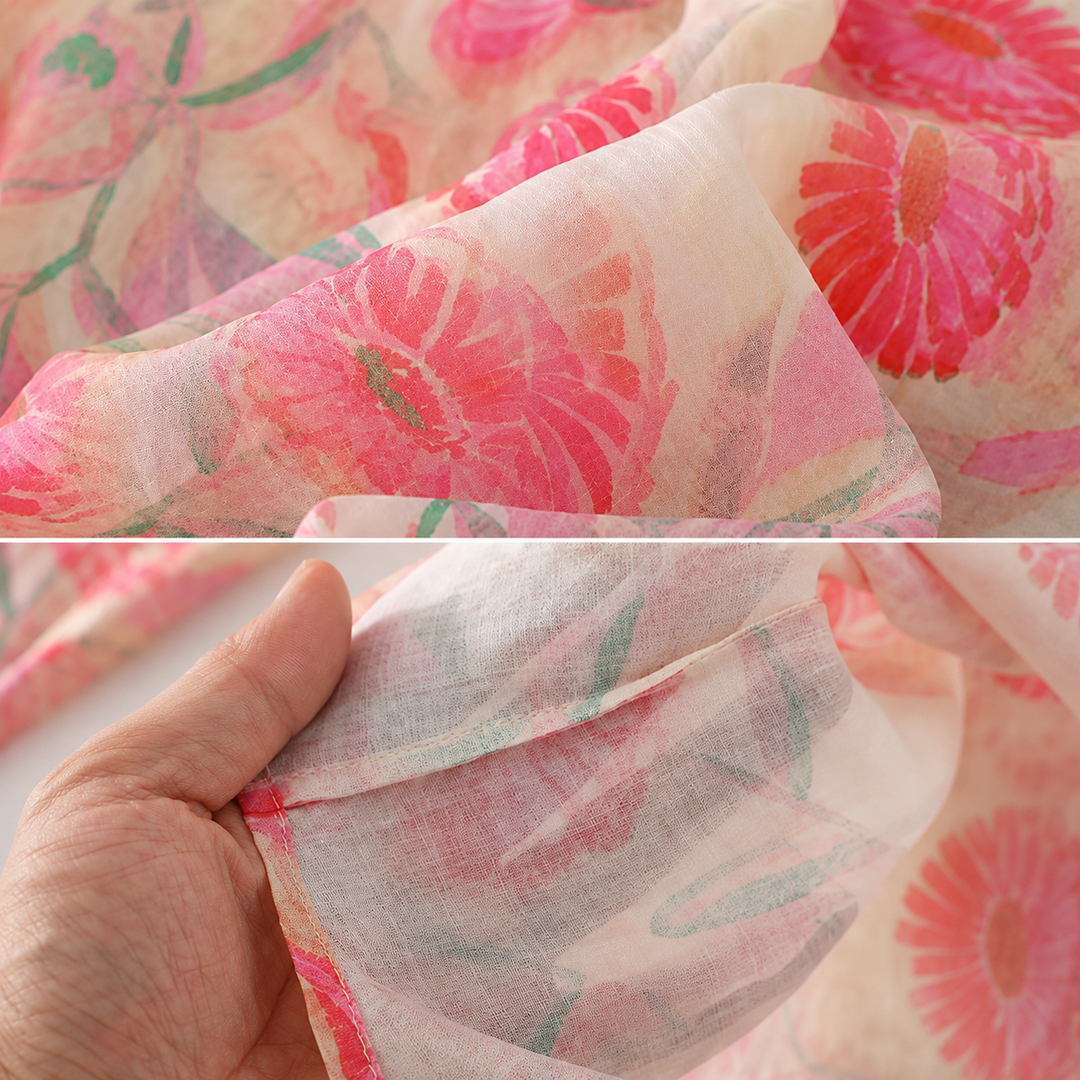 Aria | Floral Cotton Linen Button Shirt - Helen & Olivia Manhattan