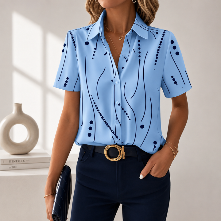 Aveline | Abstract Blouse - Helen & Olivia Manhattan