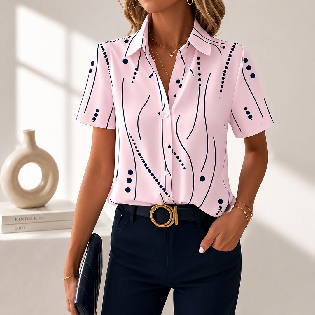 Aveline | Abstract Blouse - Helen & Olivia Manhattan