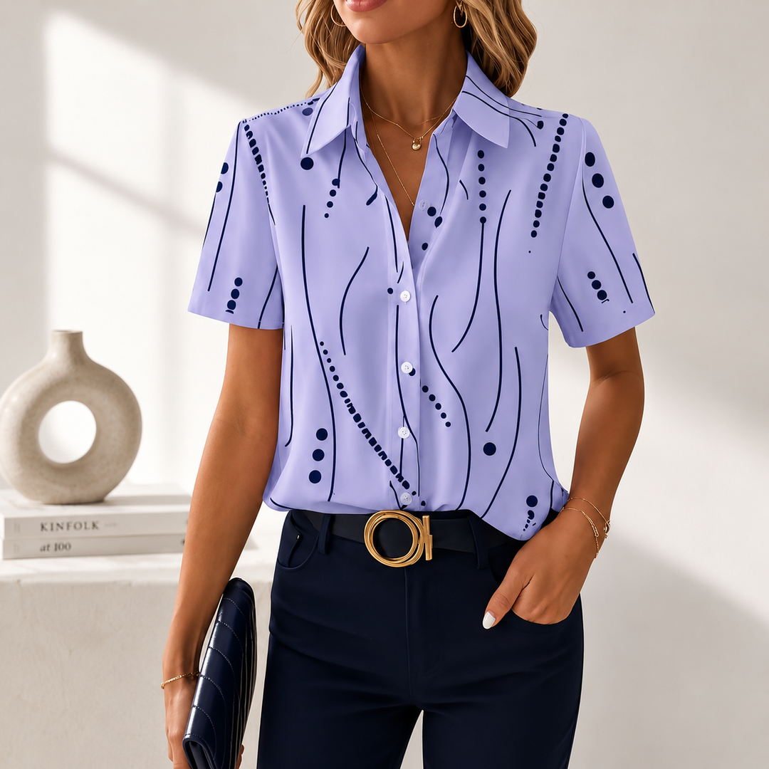 Aveline | Abstract Blouse - Helen & Olivia Manhattan