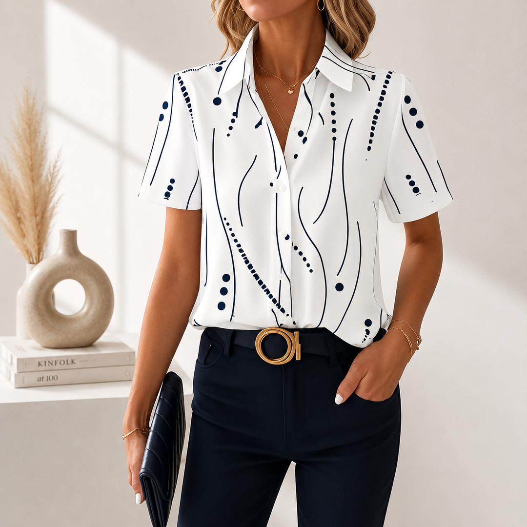 Aveline | Abstract Blouse - Helen & Olivia Manhattan