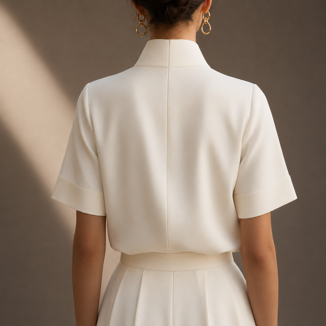Amelie | High Neck Blouse - Helen & Olivia Manhattan