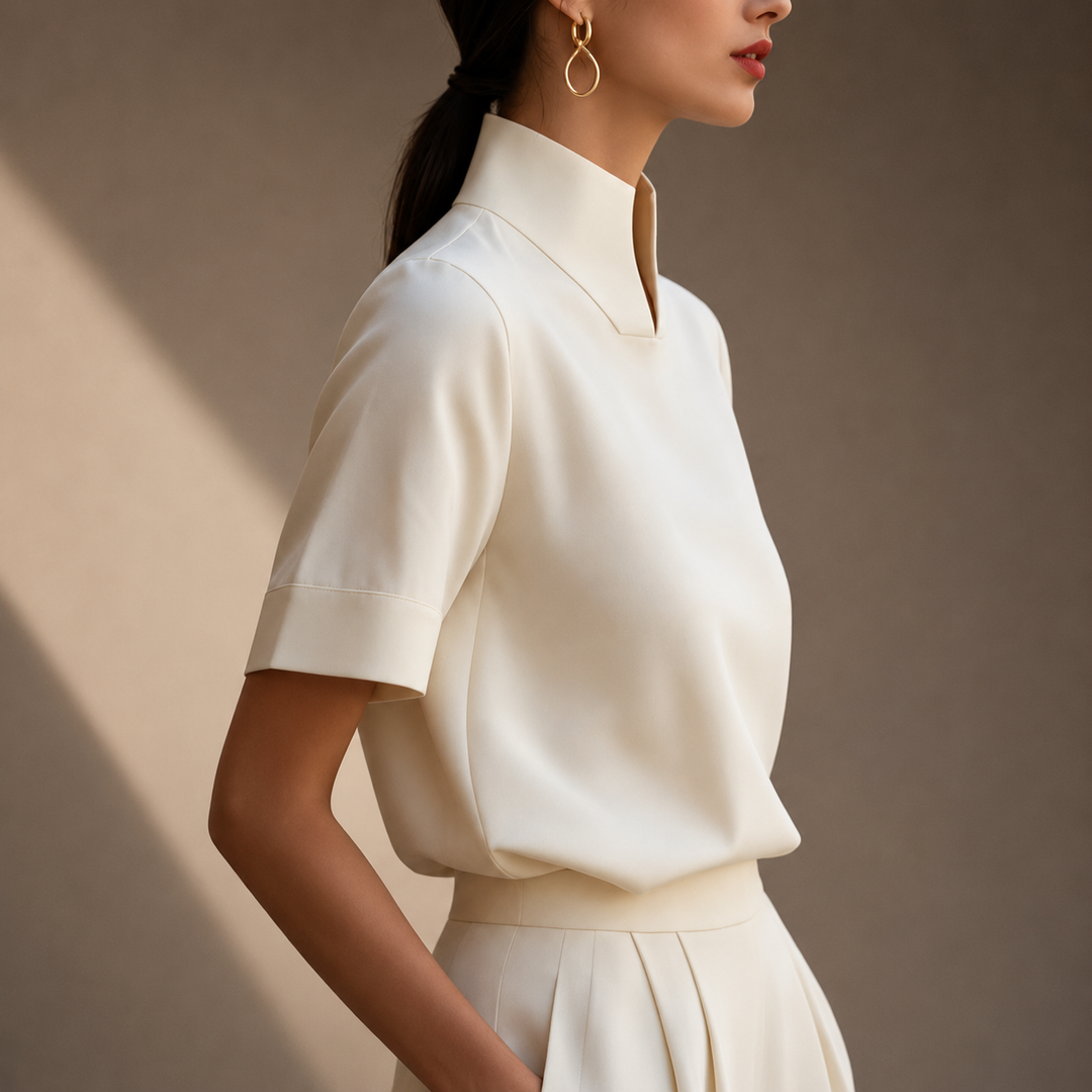 Amelie | High Neck Blouse - Helen & Olivia Manhattan
