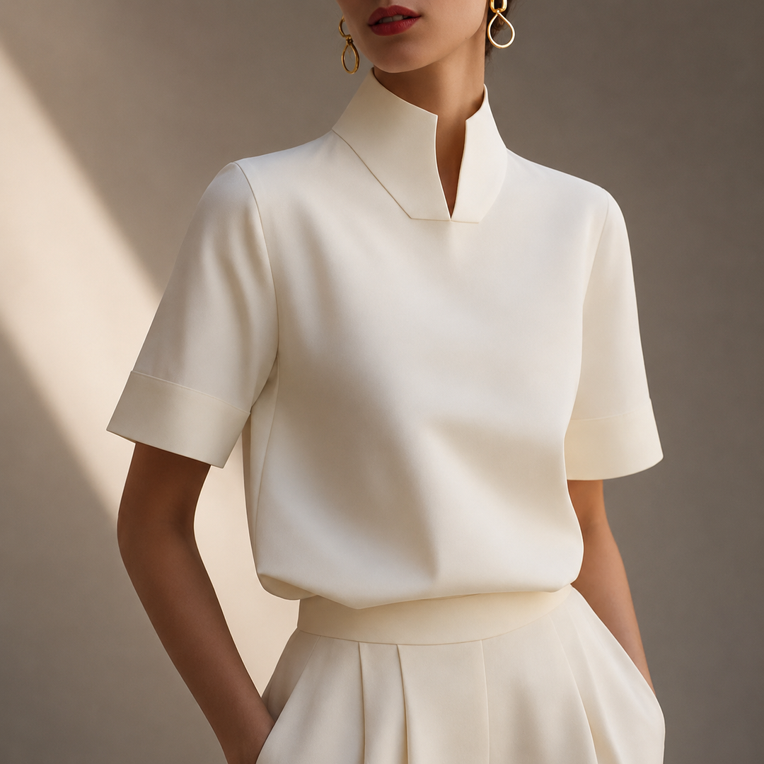 Amelie | High Neck Blouse - Helen & Olivia Manhattan