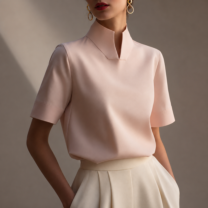 Amelie | High Neck Blouse - Helen & Olivia Manhattan