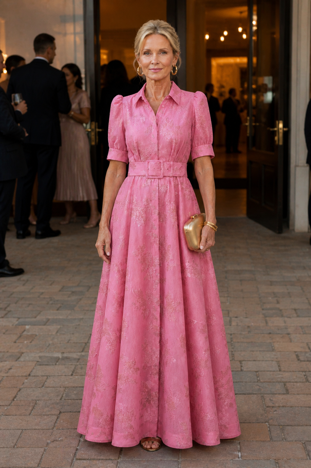 Belted Floral Maxi Dress