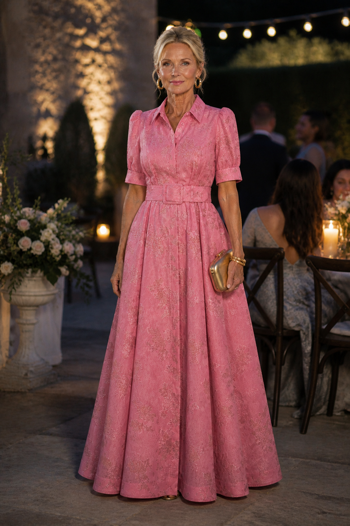 Belted Floral Maxi Dress