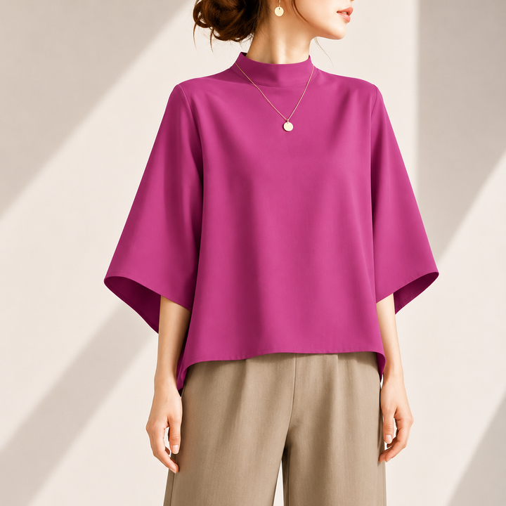 Am�lie | Mock Neck Blouse - Helen & Olivia Manhattan
