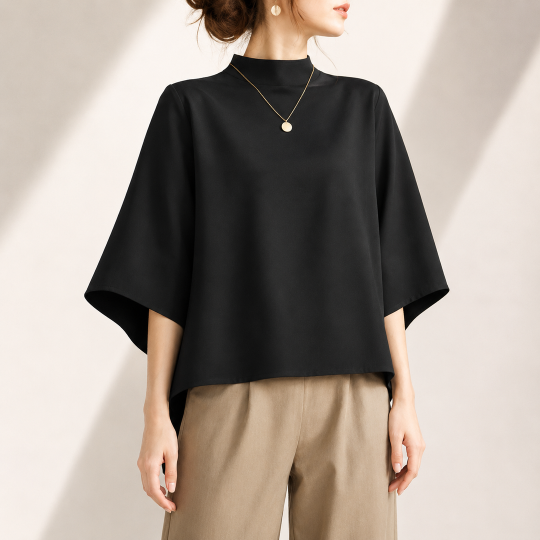 Am�lie | Mock Neck Blouse - Helen & Olivia Manhattan