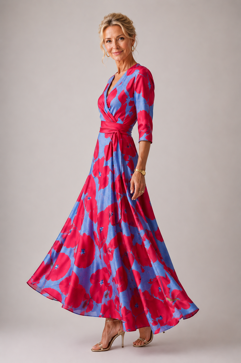 Comfortable dress for every day with V-neck